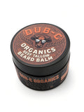 Dub-C Organics beef tallow beard balm jar, angled top view
