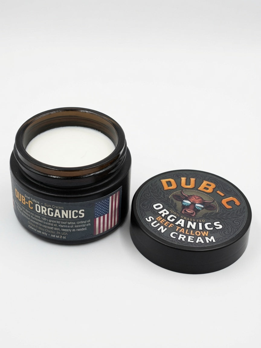 Dub-C Organics Beef Tallow Hair Clay open jar